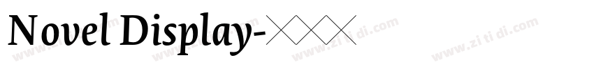 Novel Display字体转换